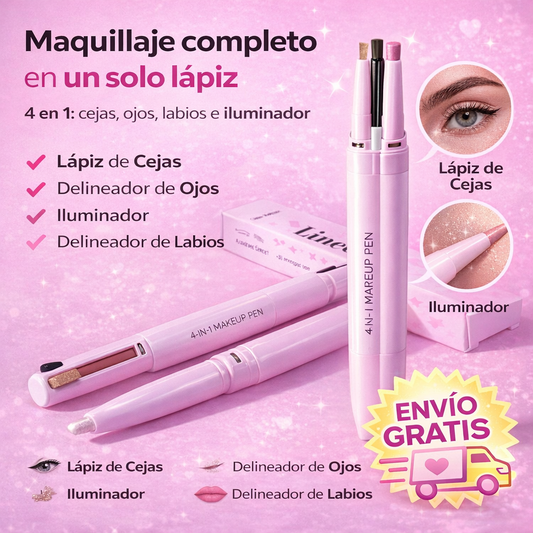 Delineador 4 en 1 Maquillaje Completo en un Solo Lapiz